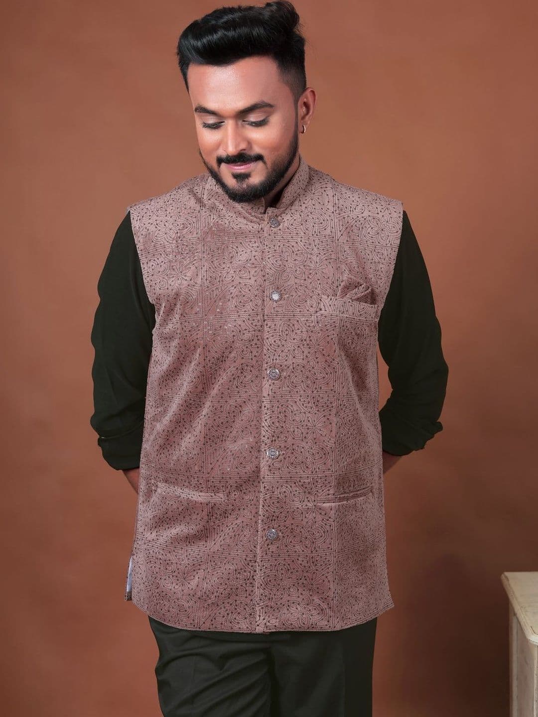 Varbandhan Mandarin Collar Nehru Jackets - view 1