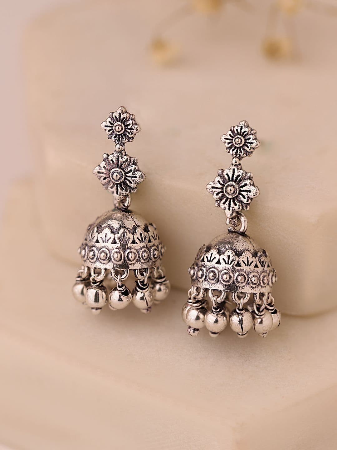 Voylla Floral Jhumkas Earrings - view 1