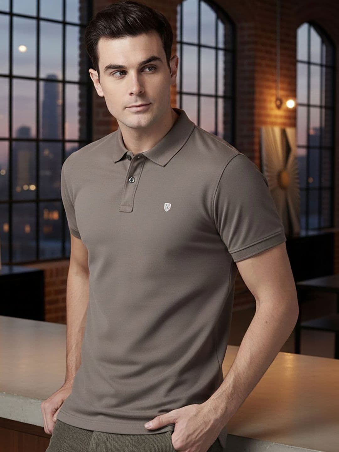 Kook N Keech Men Brand Logo Polo Collar T-shirt - view 1