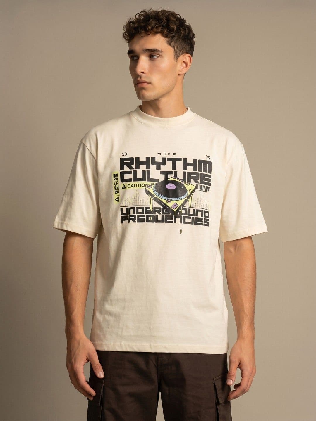 glitchez Graphic Printed Relaxed Fit Tshirt - view 1
