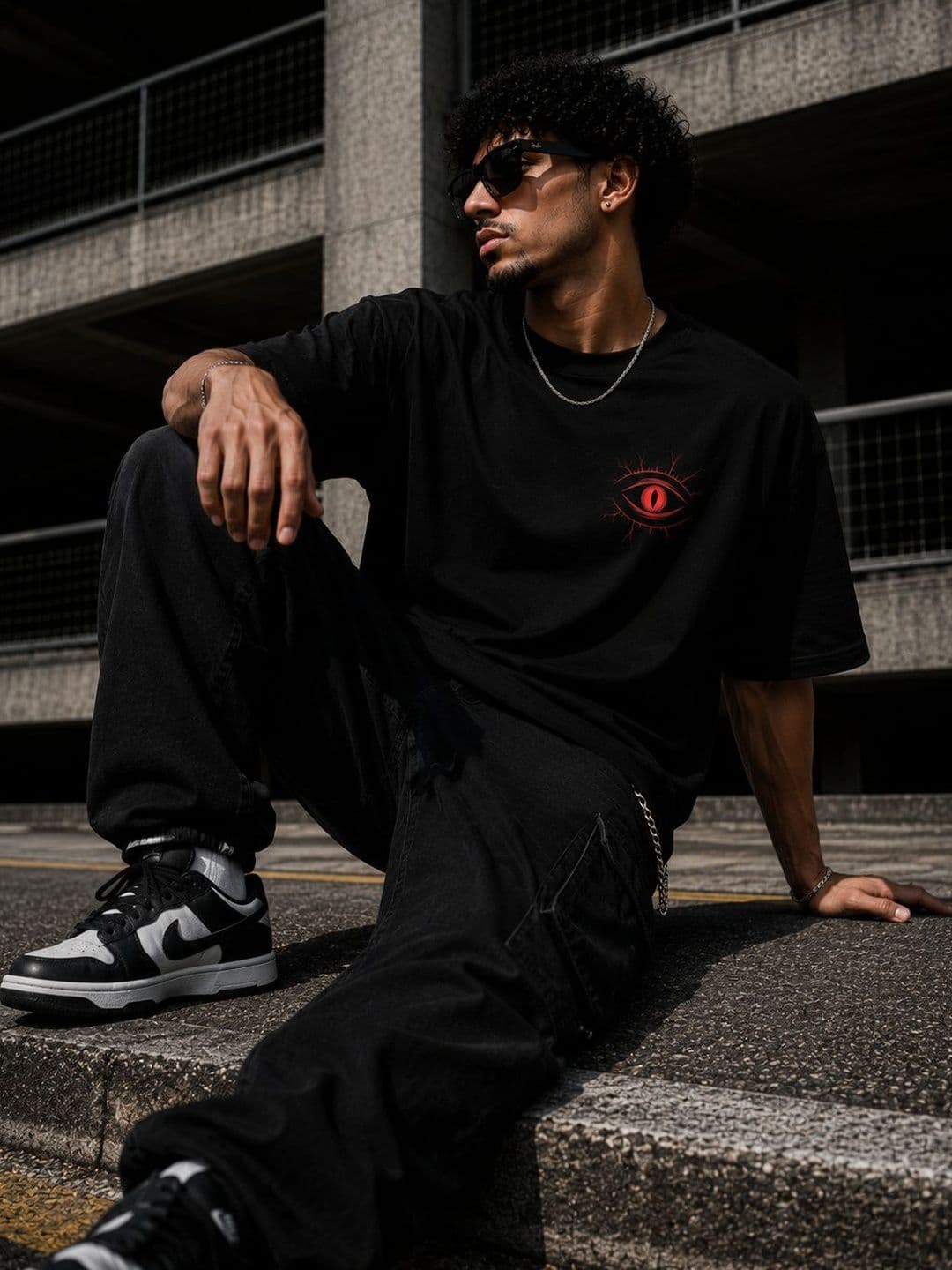 TEEYATRA Men Printed Drop-Shoulder Sleeves T-shirt - view 1