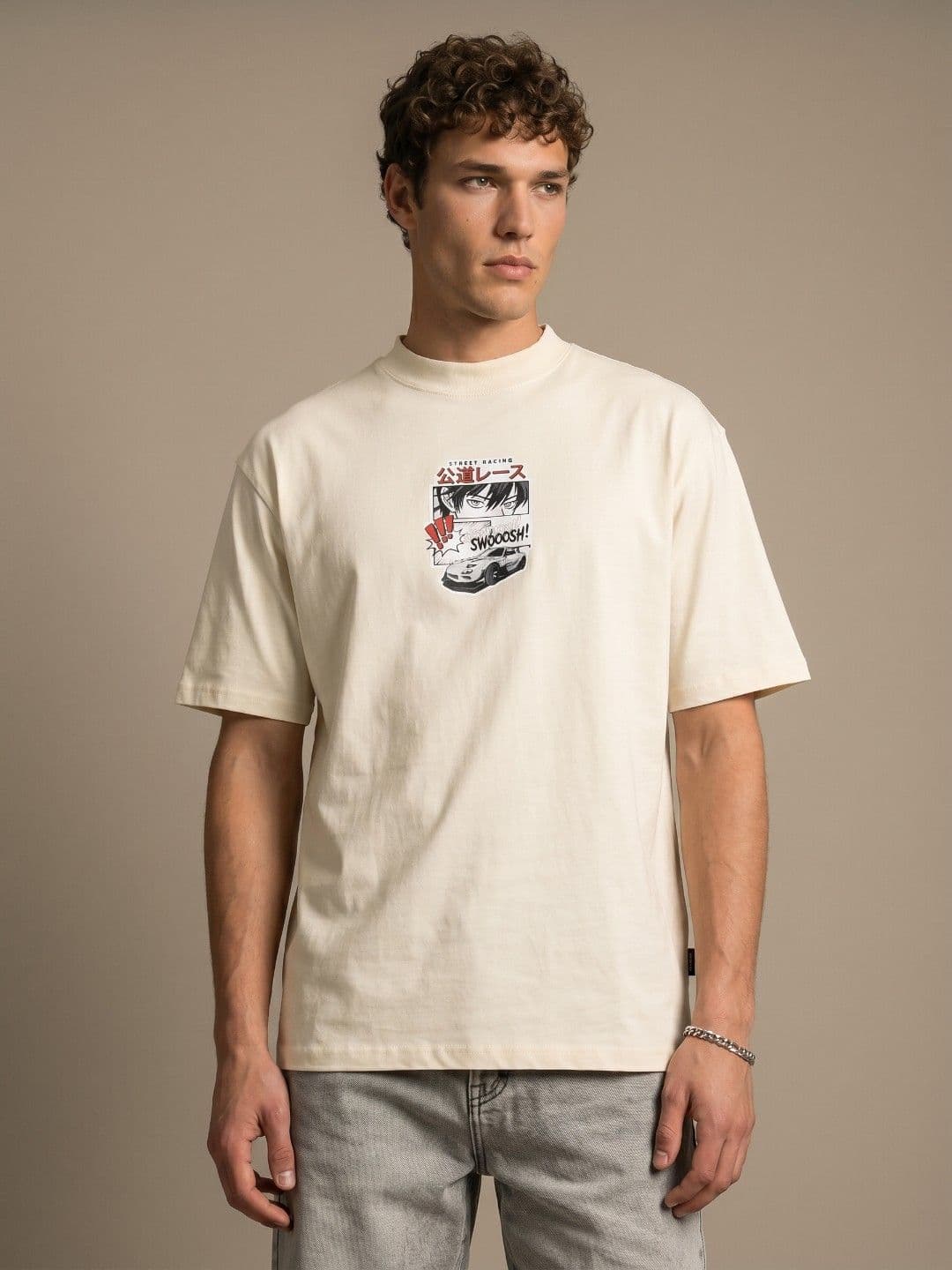 glitchez Graphic Printed Relaxed Fit T-shirt - view 1