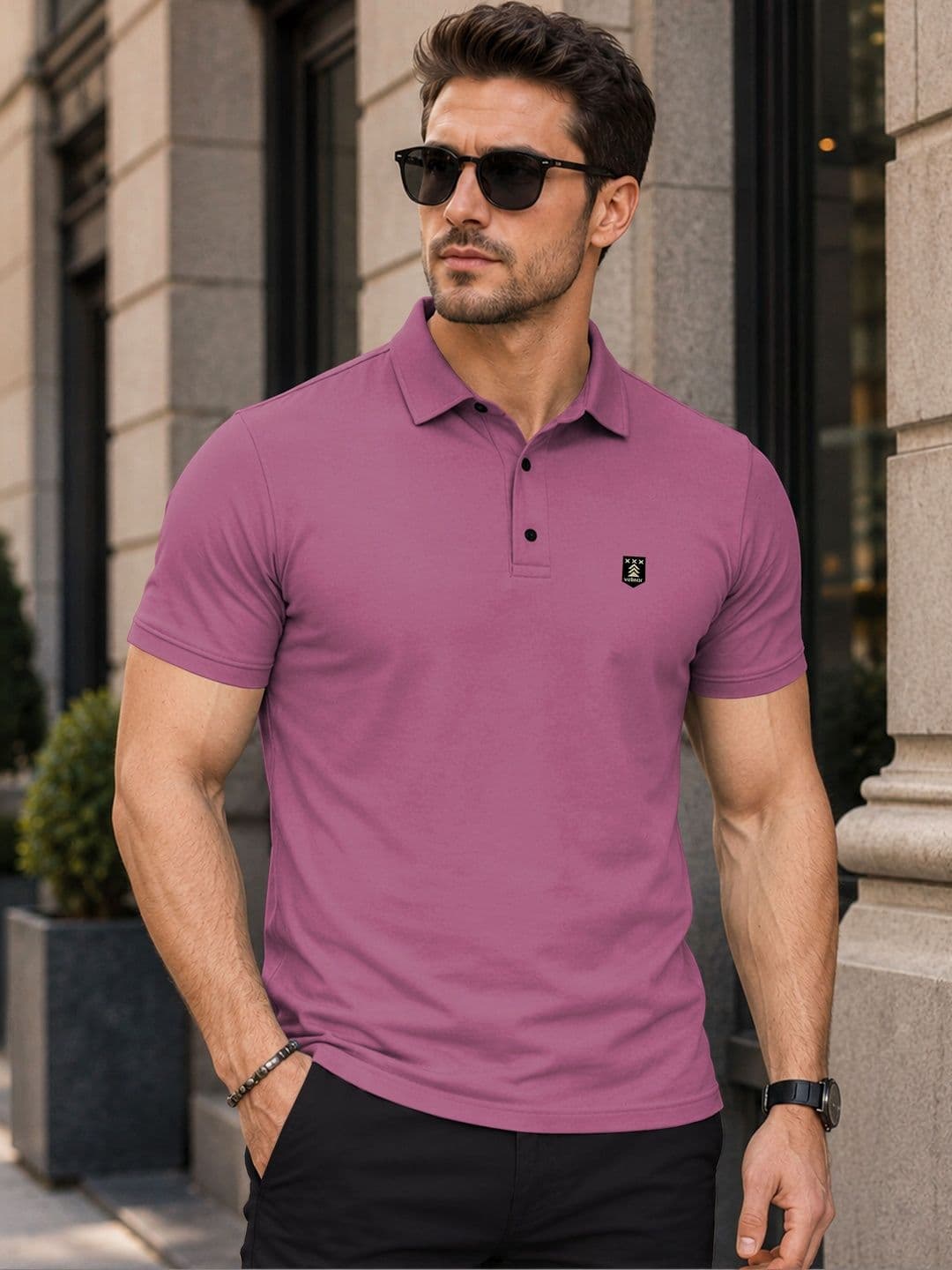 VeBNoR Short Sleeves Polo Collar T-shirt - view 1