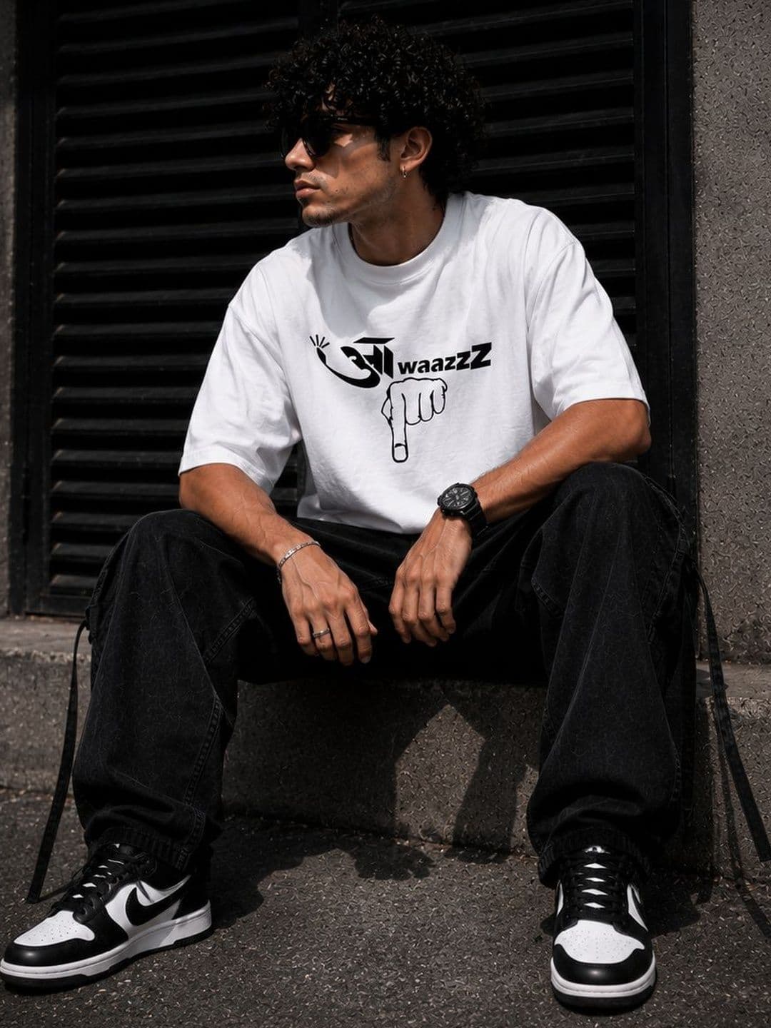 TEEYATRA Men Printed Drop-Shoulder Sleeves T-shirt - view 1