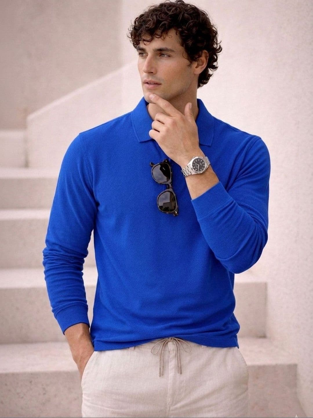 The Roadster Lifestyle Co Cotton Polo Collar T-Shirt - view 1