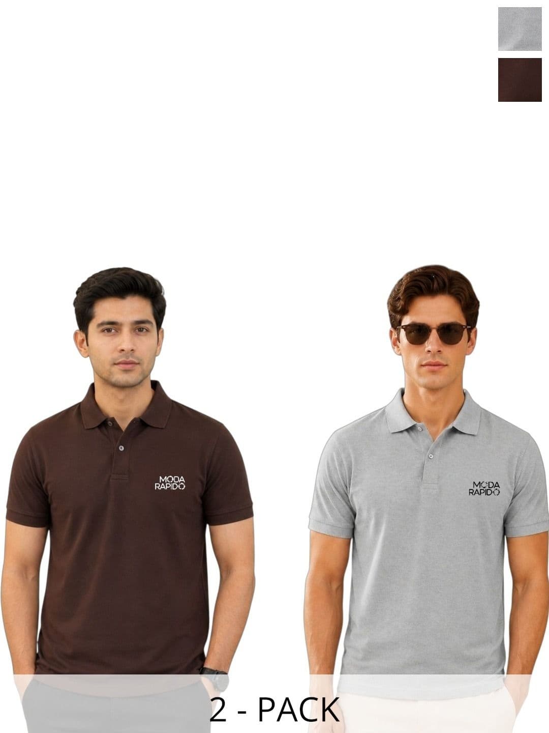 Moda Rapido Men Brand Logo 2 Polo Collar T-shirt - view 1