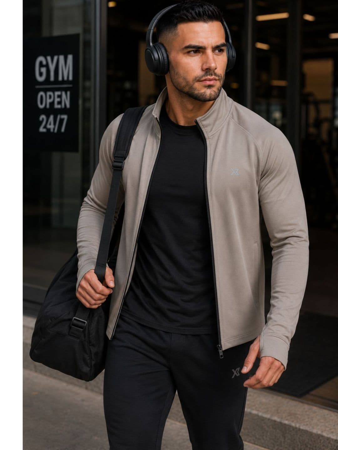 CROSS BENCH Men Brand Logo High Neck Anti Odour T-shirt - view 1