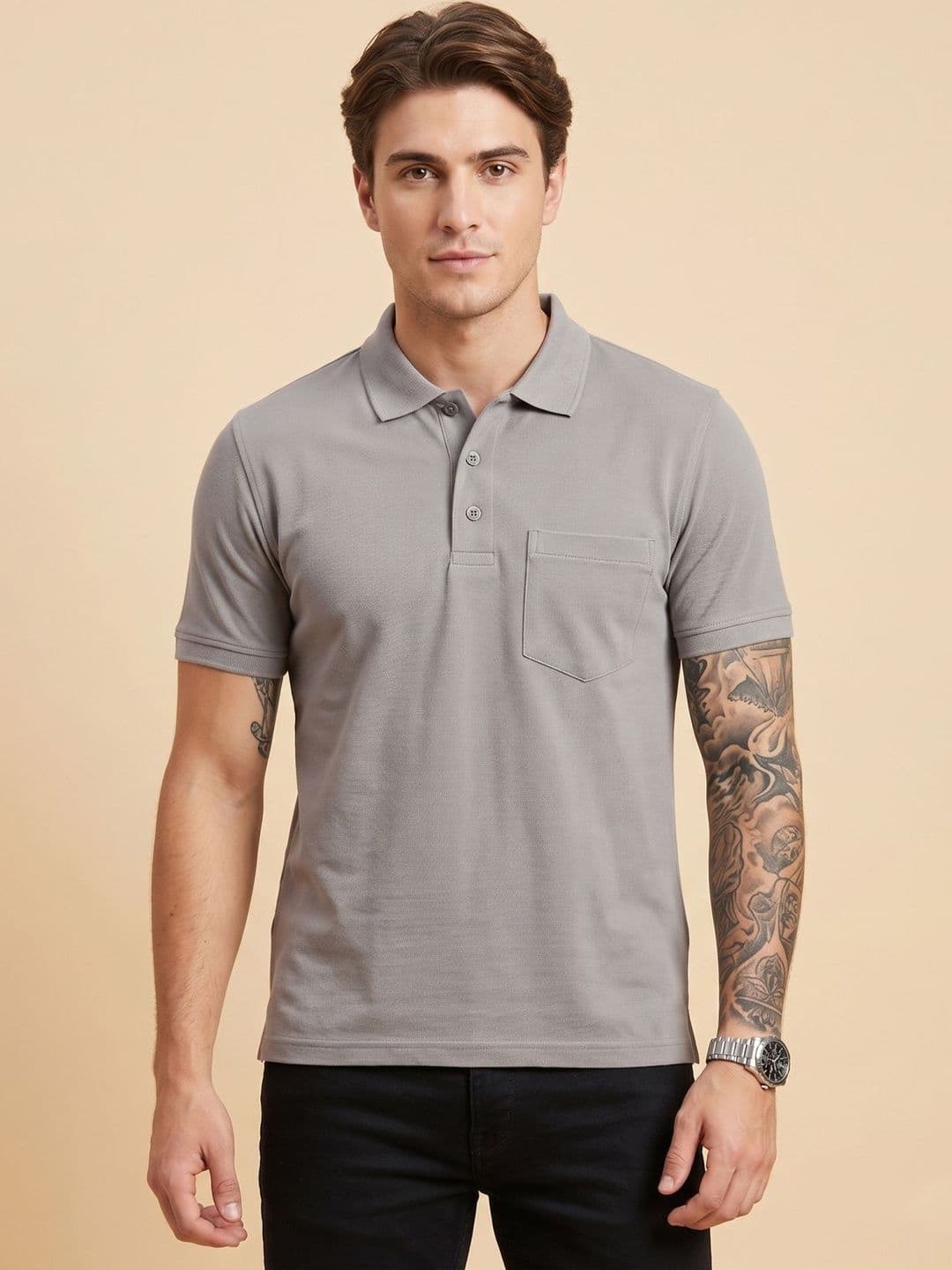 SANDPIPER Men Polo Collar Pockets T-shirt - view 1