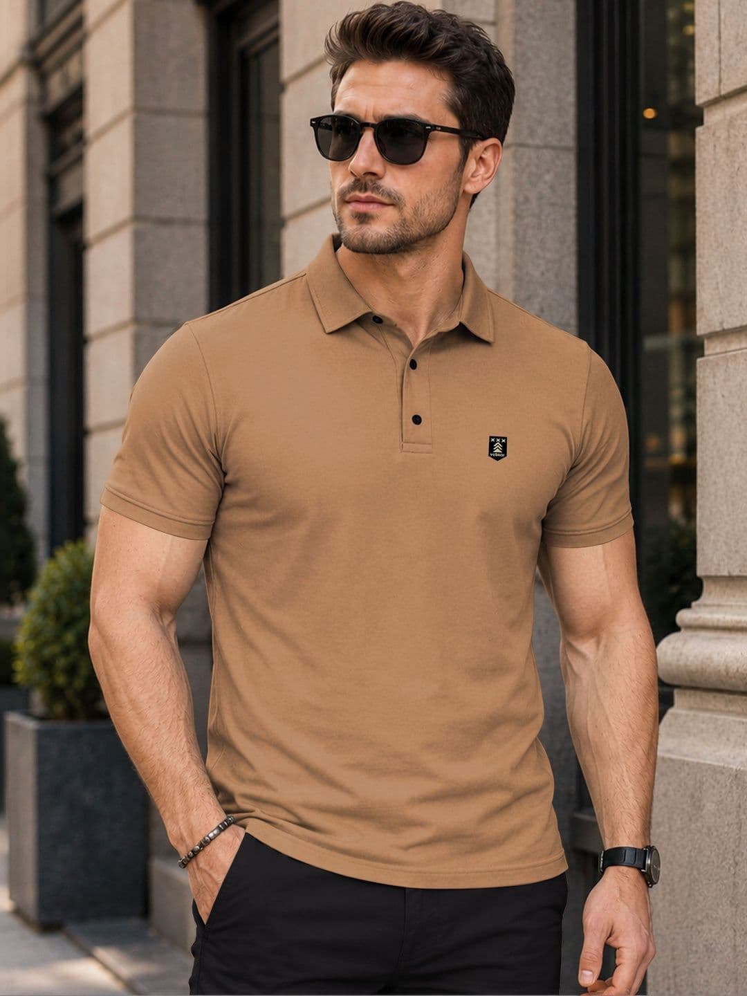 VeBNoR Polo Collar Short Sleeves T-shirt - view 1