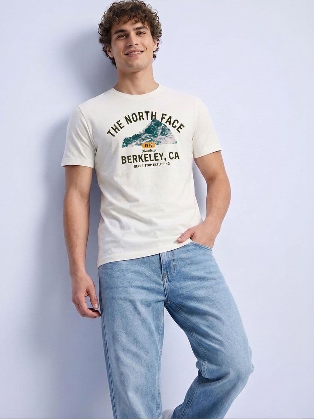 The Roadster Lifestyle Co. Men Brand Logo Printed Cotton T-shirt - view 1
