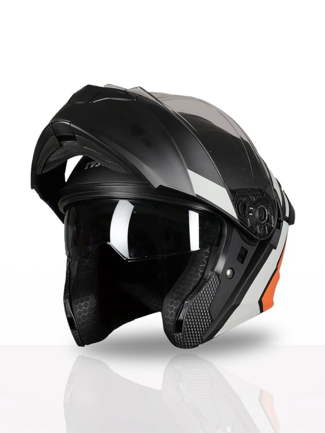 TVS Scratch Resistant Flip-up Riding Helmet - view 1