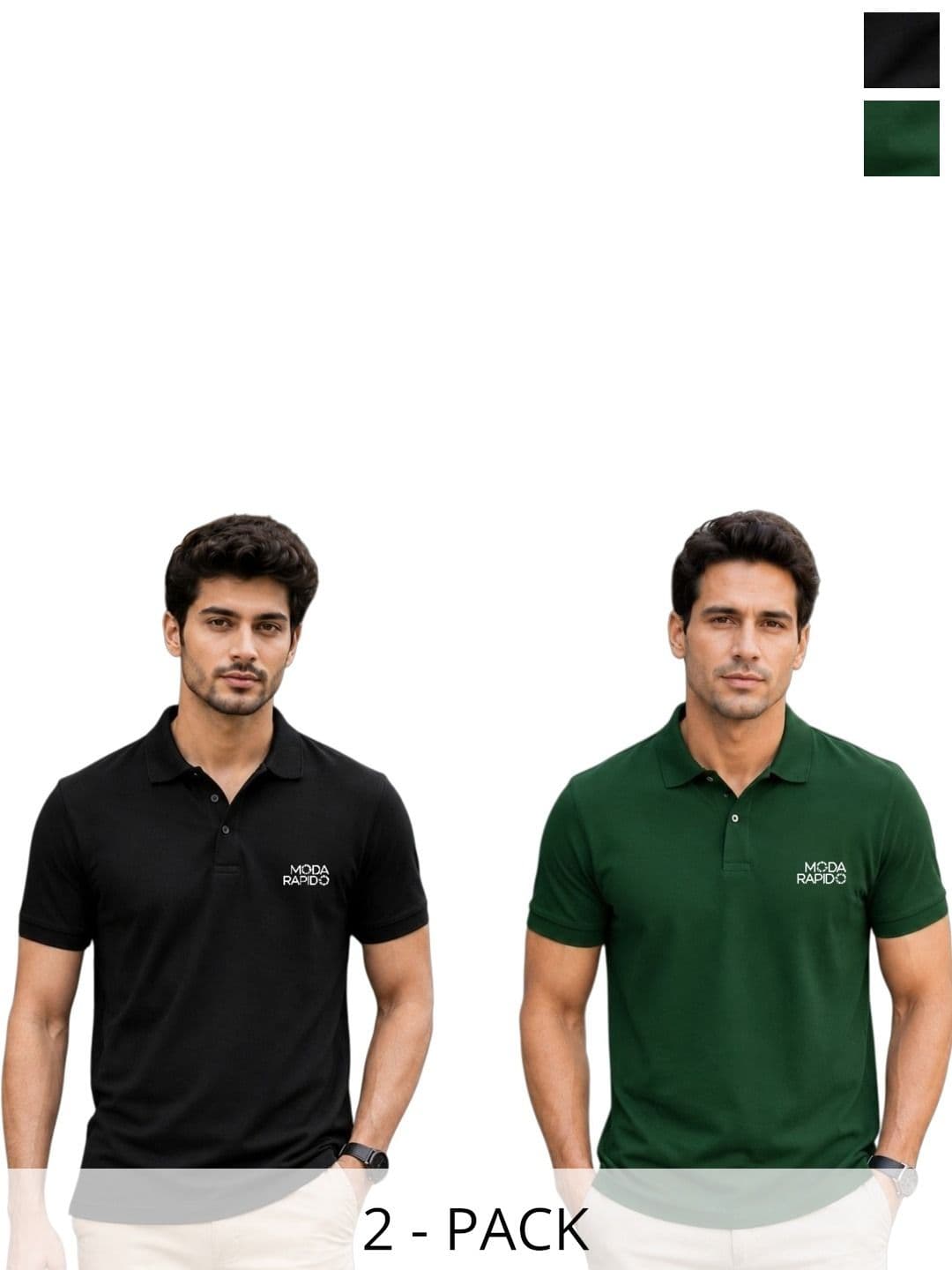 Moda Rapido Men Brand Logo 2 Polo Collar T-shirt - view 1