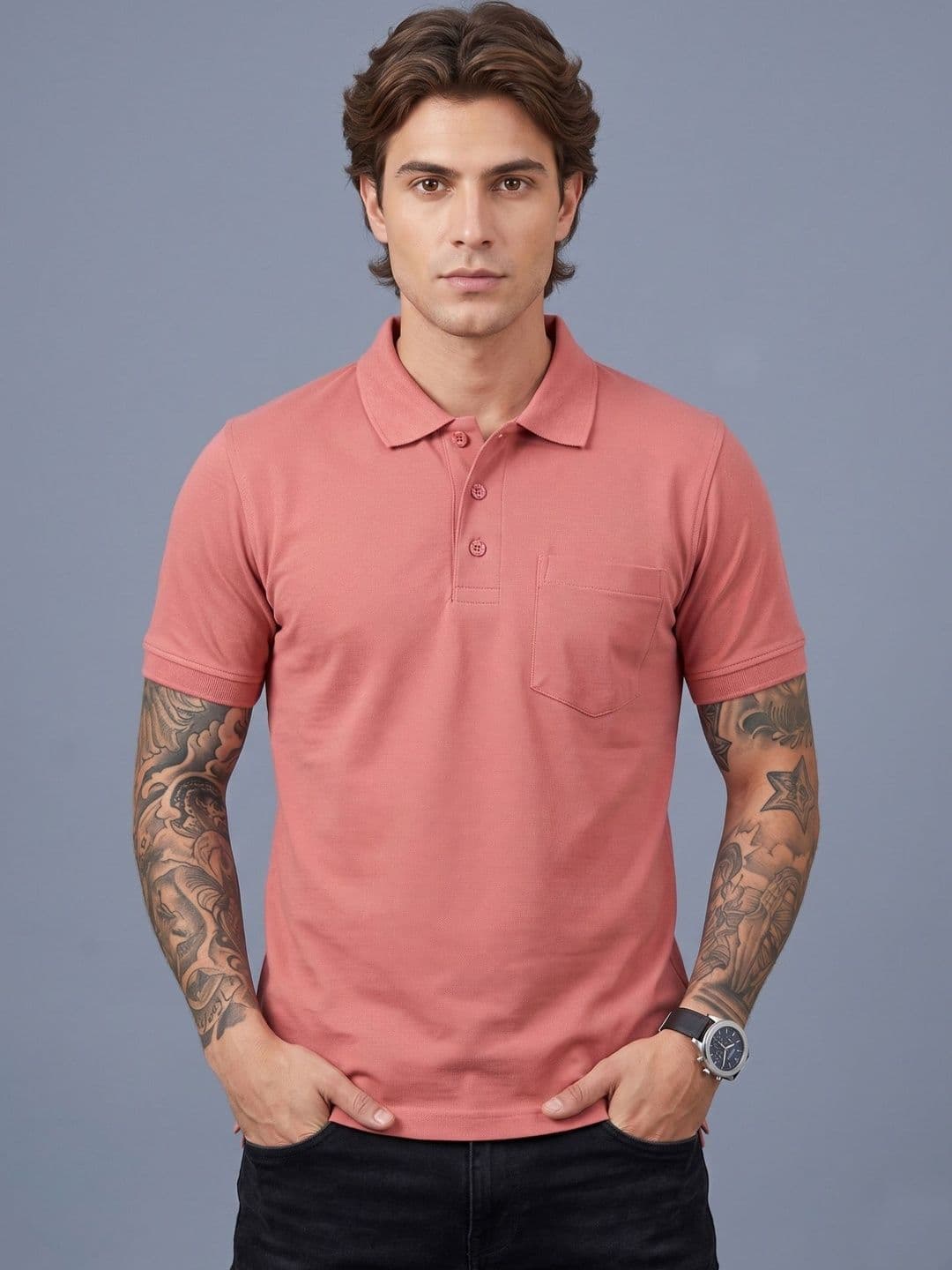 SANDPIPER Men Polo Collar Pockets T-shirt - view 1