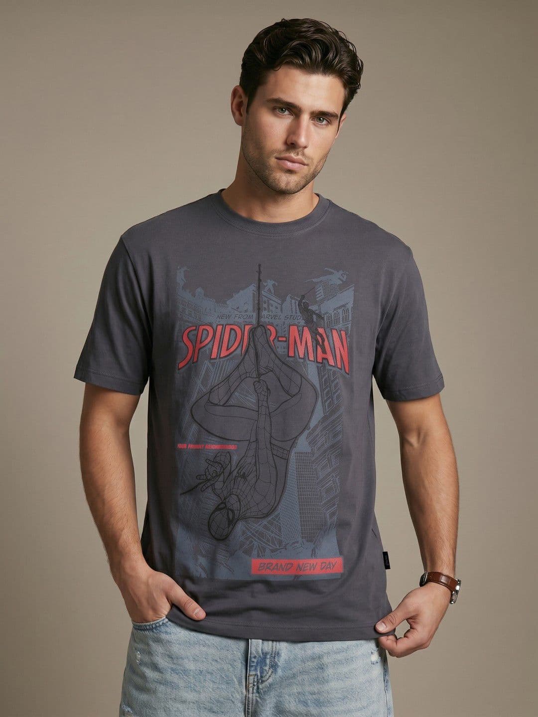 glitchez Spider-Man Graphic Printed T-Shirt - view 1