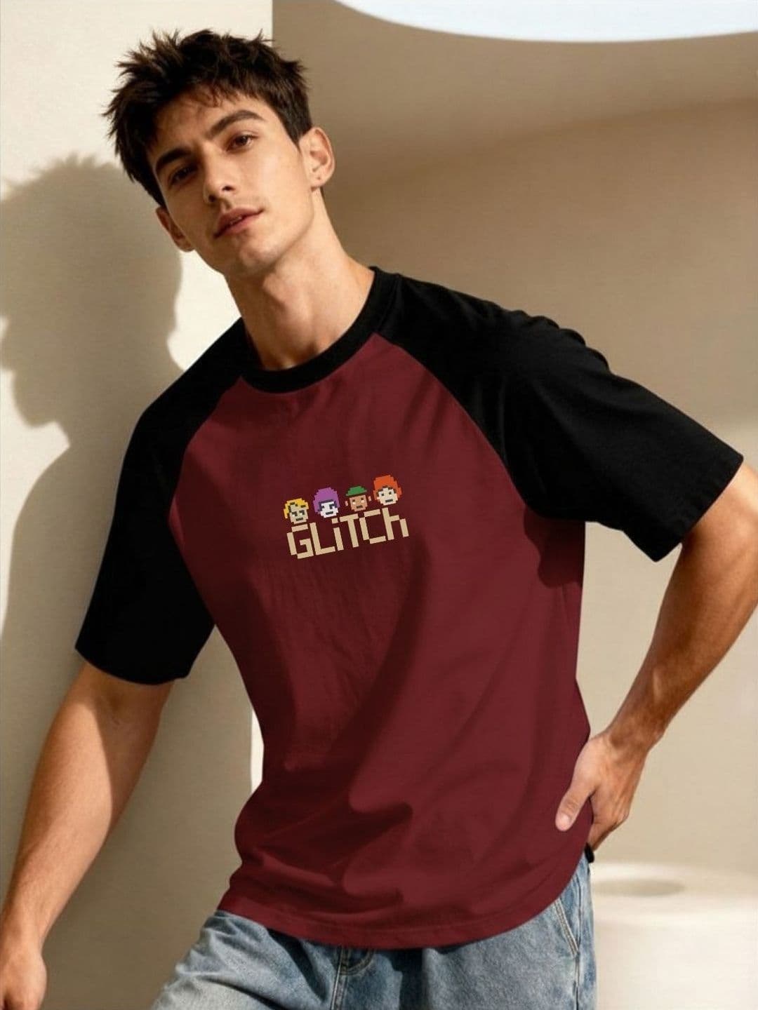 R.Code by The Roadster Life Co. Men Colourblocked T-shirt - view 1