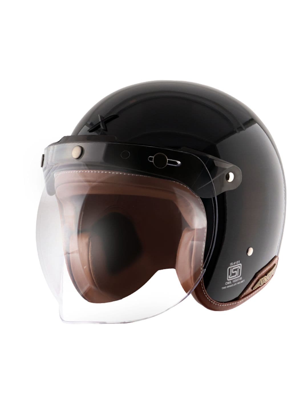 Axor Retro Jet Leather Black Helmet-M - view 1