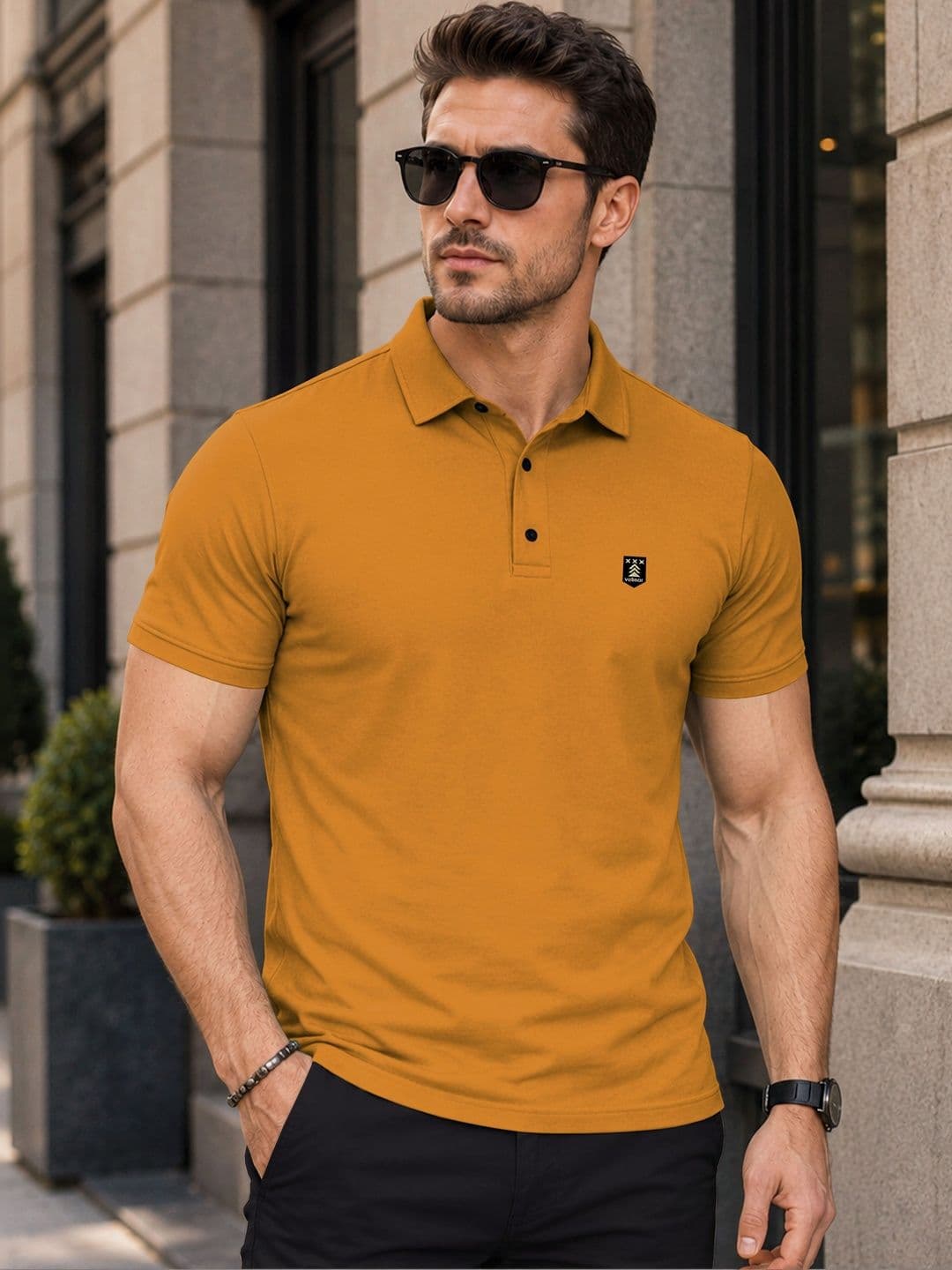 VeBNoR Men Solid Polo Collar T-shirt - view 1