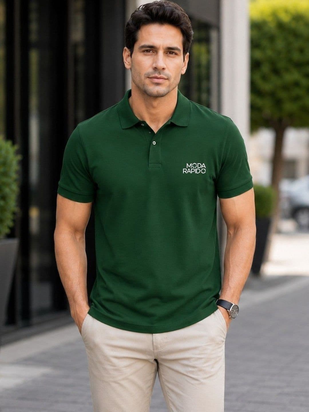 Moda Rapido Men Brand Logo Polo Collar T-shirt - view 1