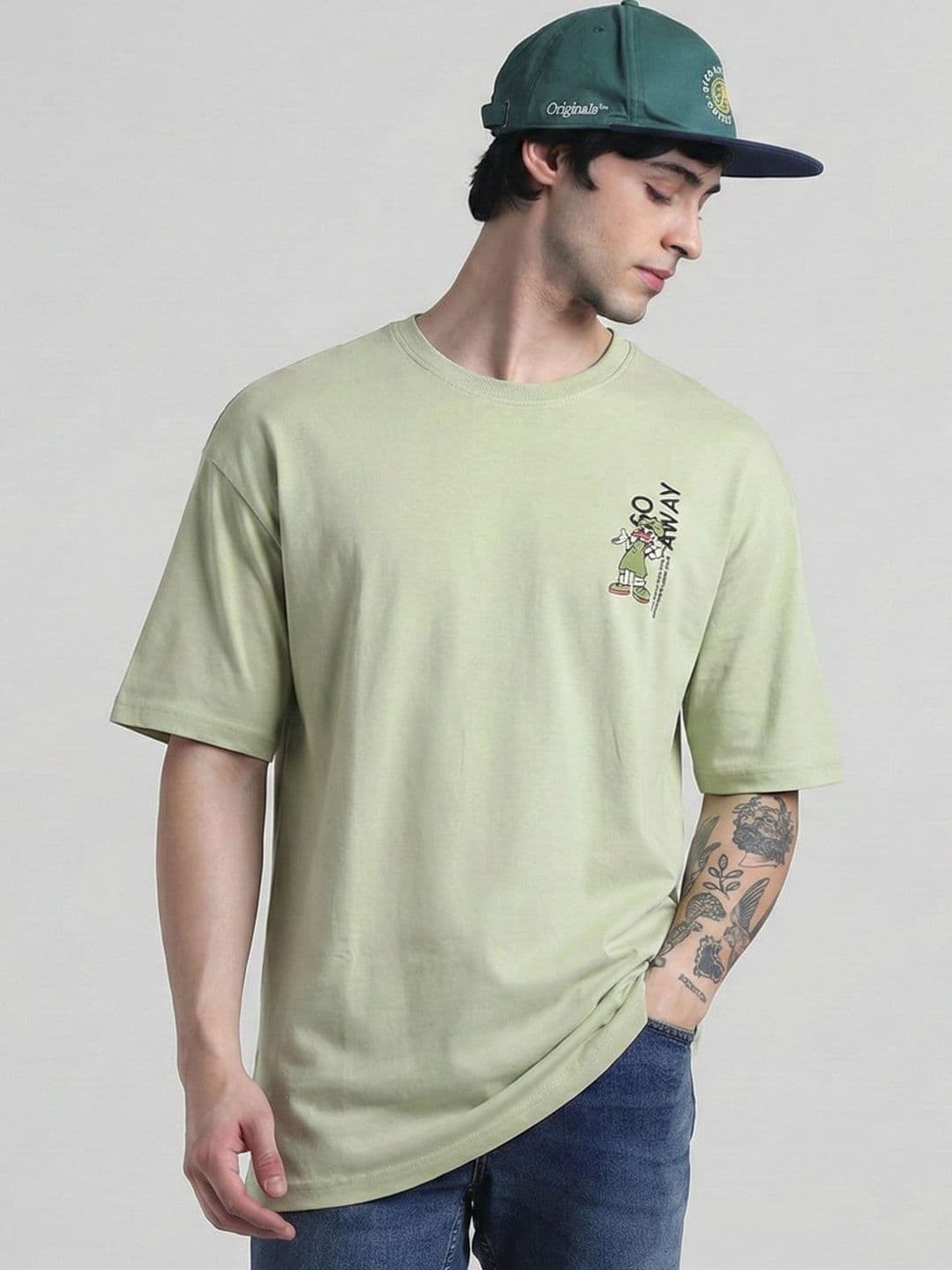 Moda Rapido Men Printed Drop-Shoulder Sleeves T-shirt - view 1