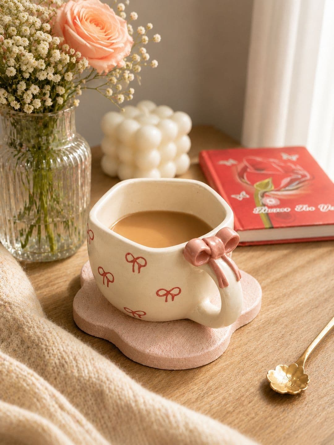 RIZASTA Pink Printed Ceramic Glossy Mugs Set of Cups and Mugs - view 1