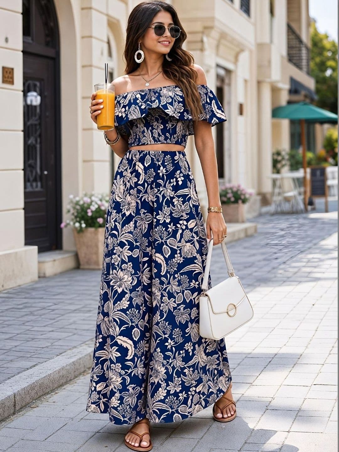 all about you Floral Printed Top with Palazzos - view 1