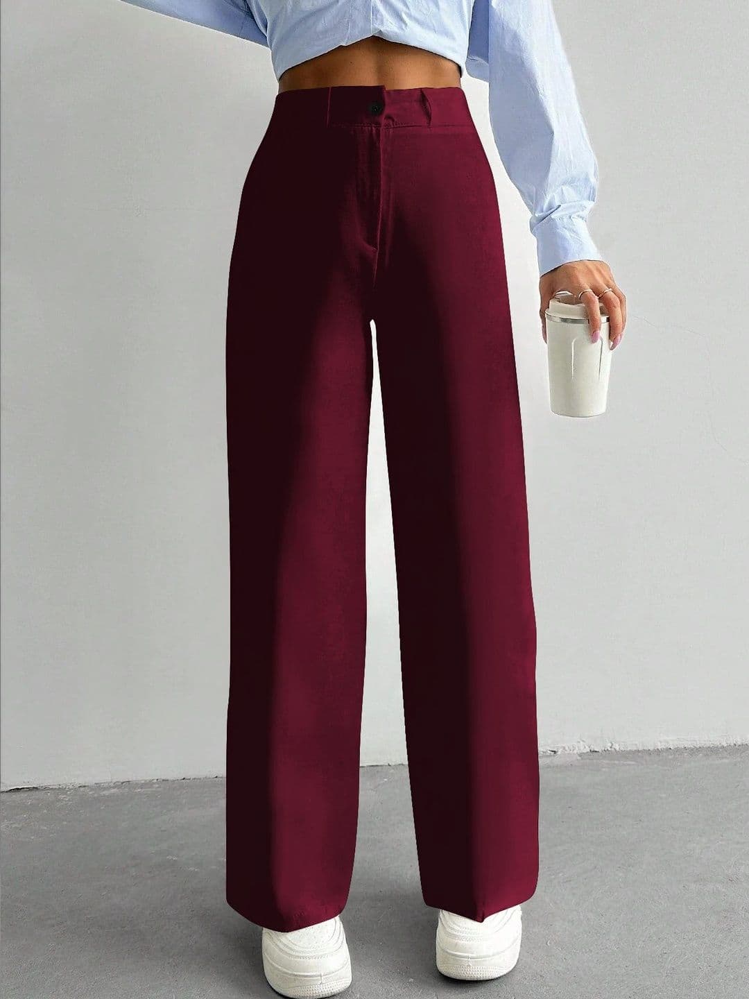 TOOCHKI Women Straight Fit High-Rise Easy Wash Trousers - view 1