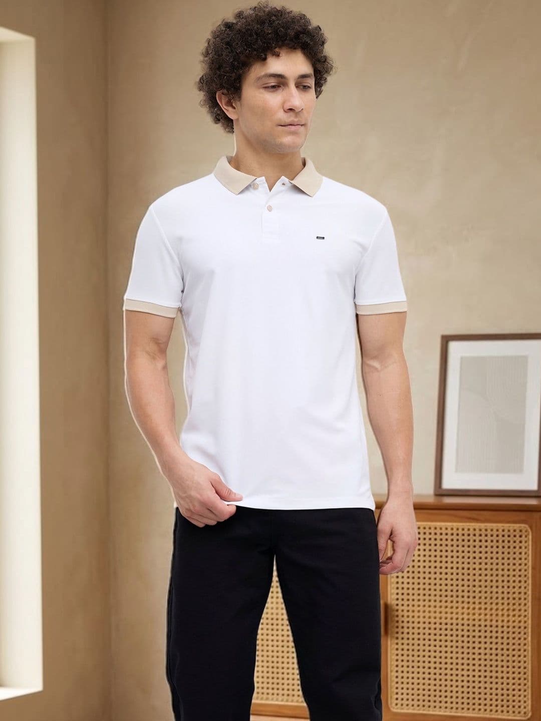 nostrum Polo Collar Short Sleeves Regular Fit Cotton T-shirt - view 1
