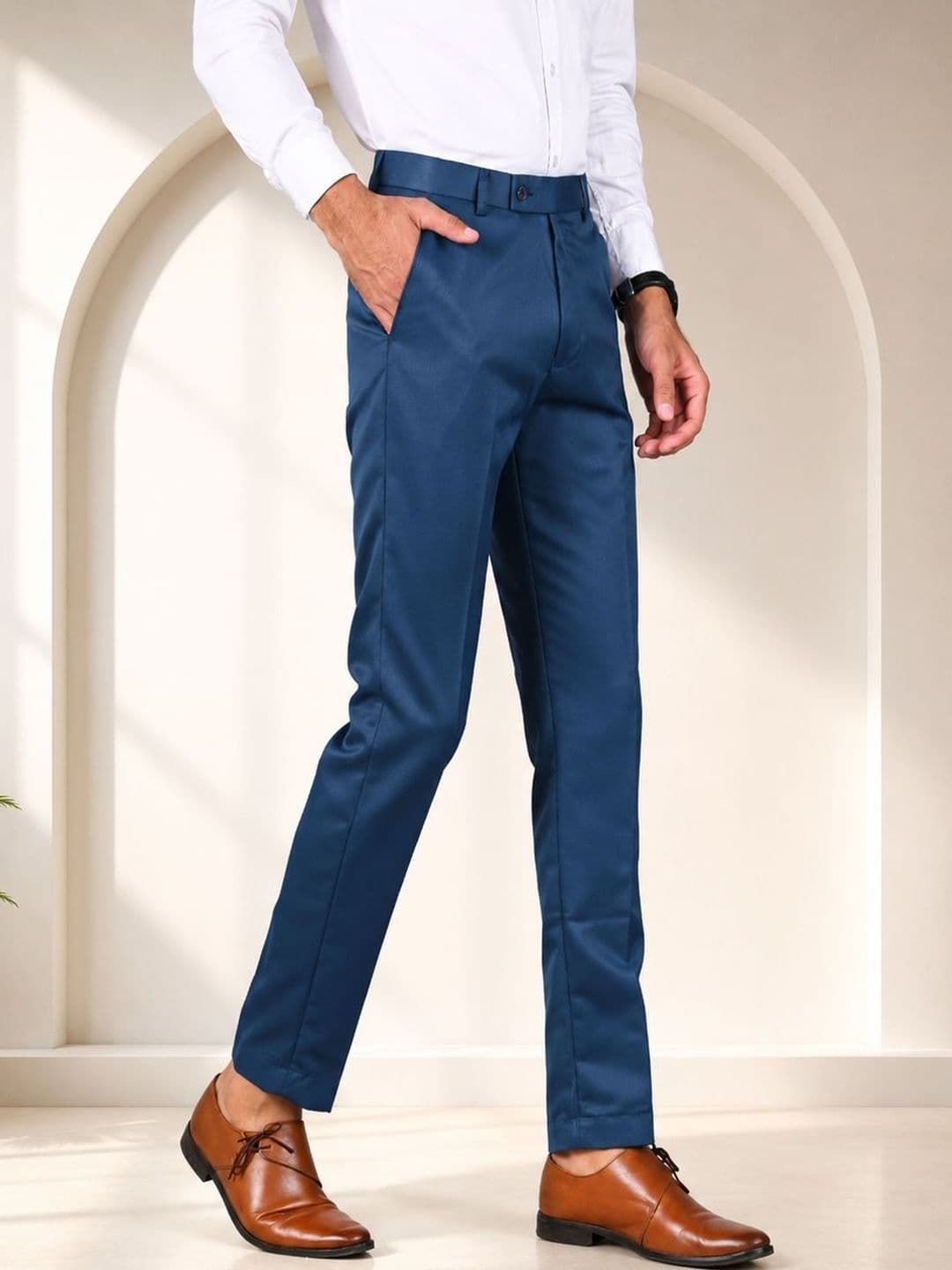 GHABA CREATION Men Easy Wash Trousers - view 1