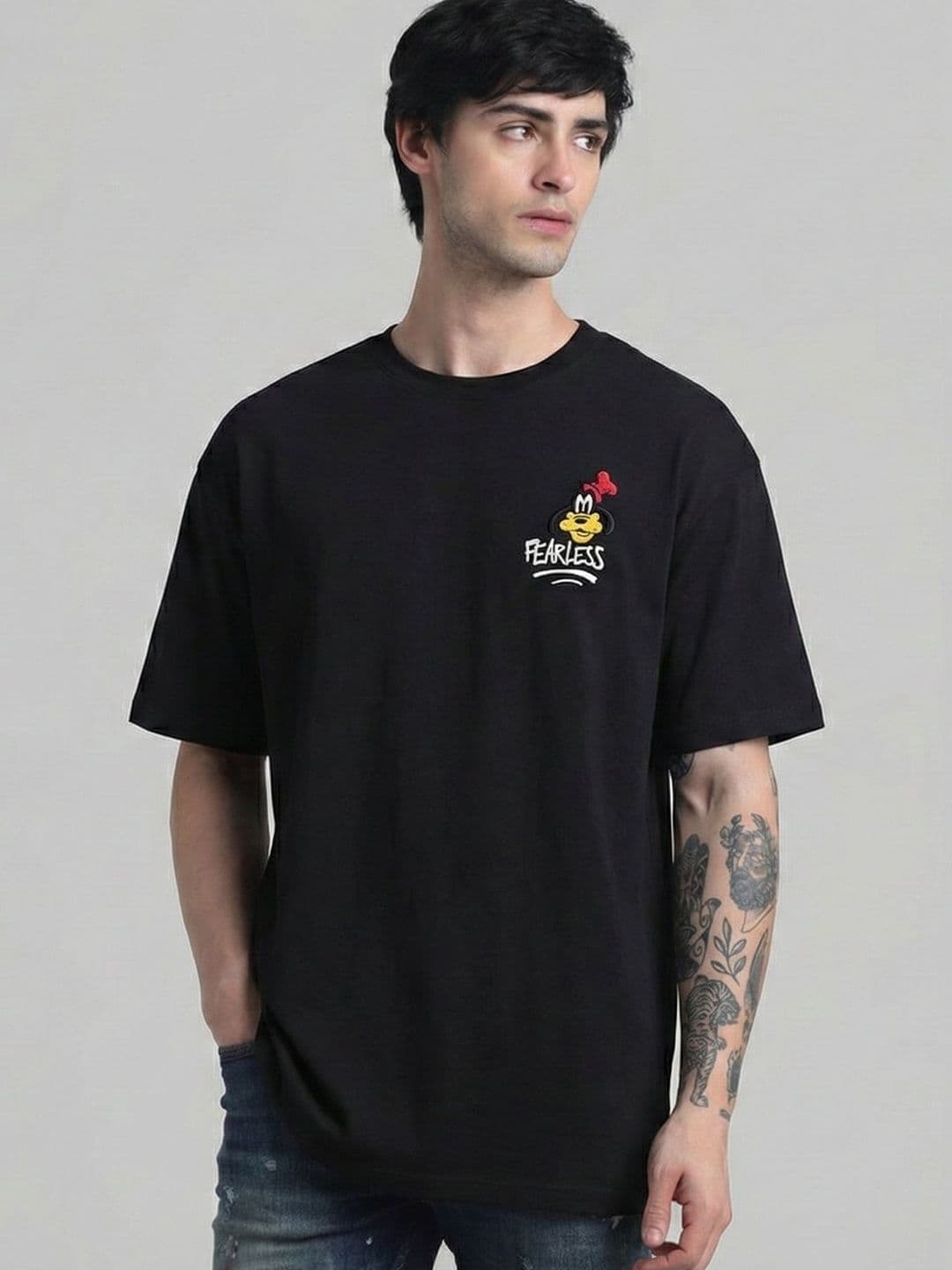 Moda Rapido Men Printed Drop-Shoulder Sleeves T-shirt - view 1