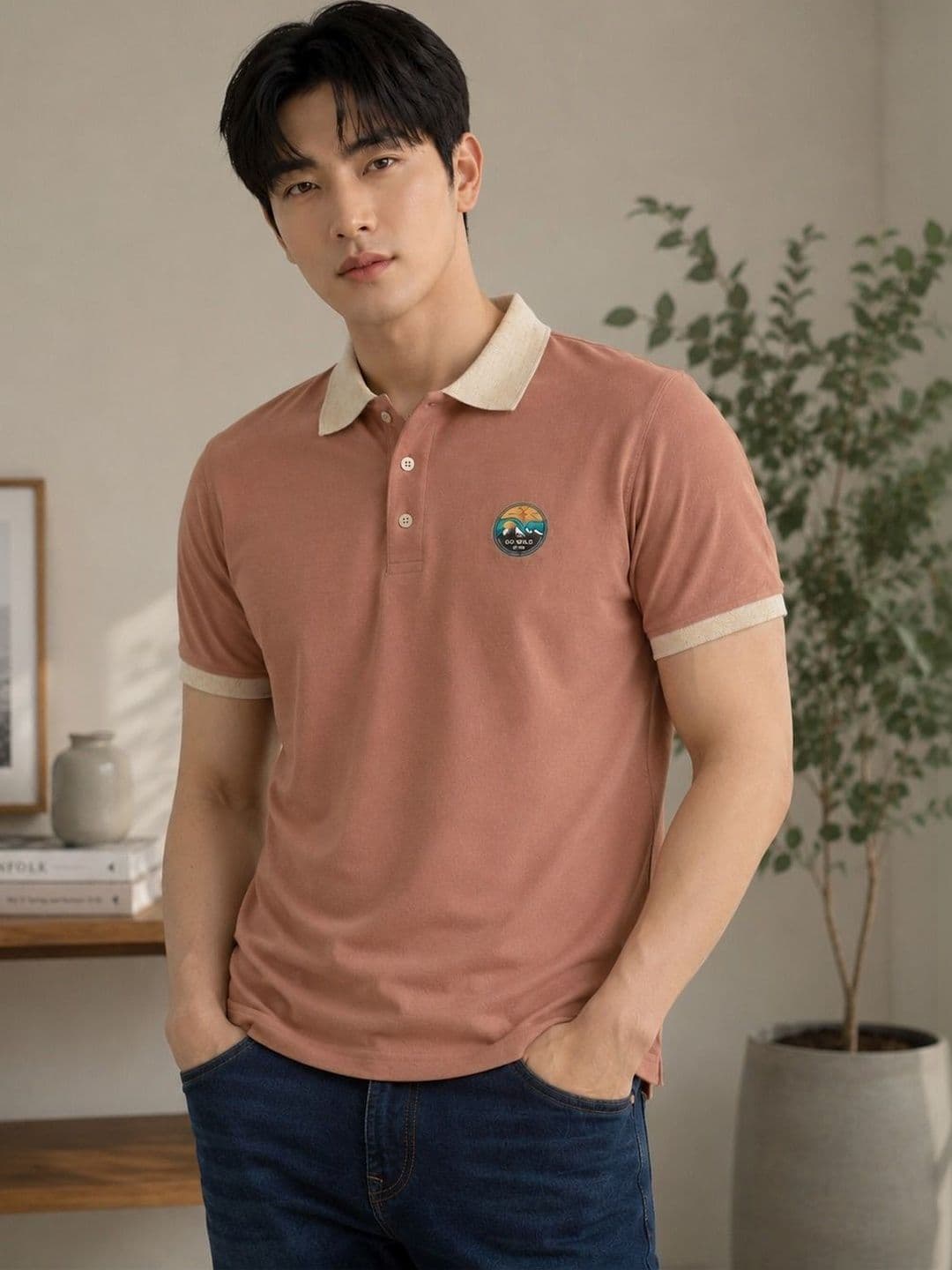 VOOTER Men Printed Polo Collar T-shirt - view 1