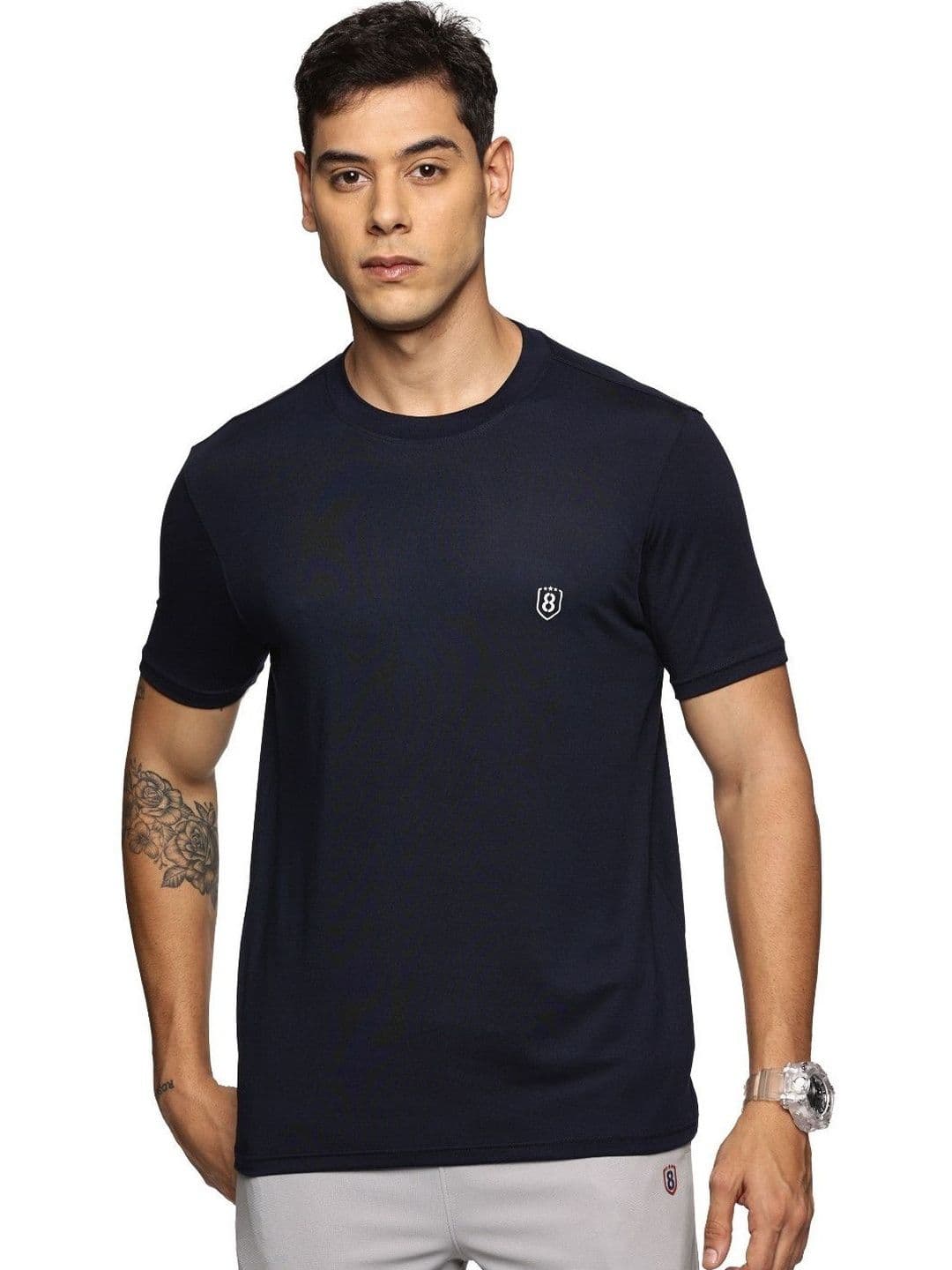 DOMIN8 Men Stretchable Cotton Round Neck T-Shirt - view 1