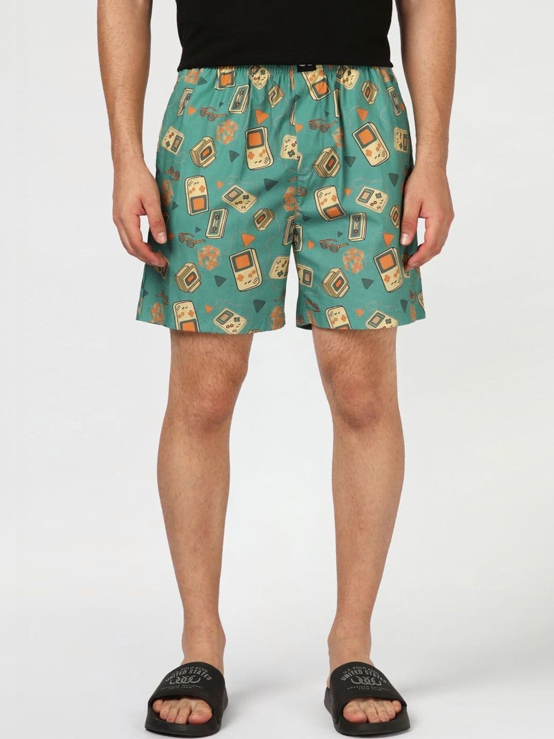 Bewakoof Men's Green All Over Printed Boxers - view 1