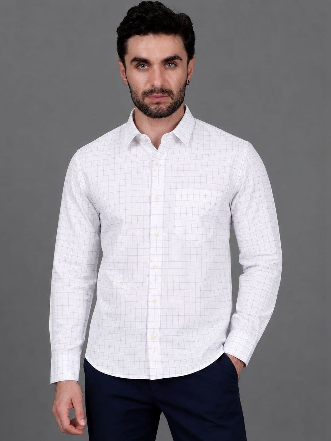 FRENCH CROWN Men Standard Grid Tattersall Checks Checked Casual Shirt - view 1