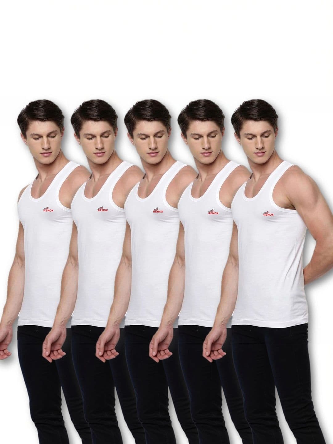 Renox Pack of 5 Cotton Undershirt - view 1