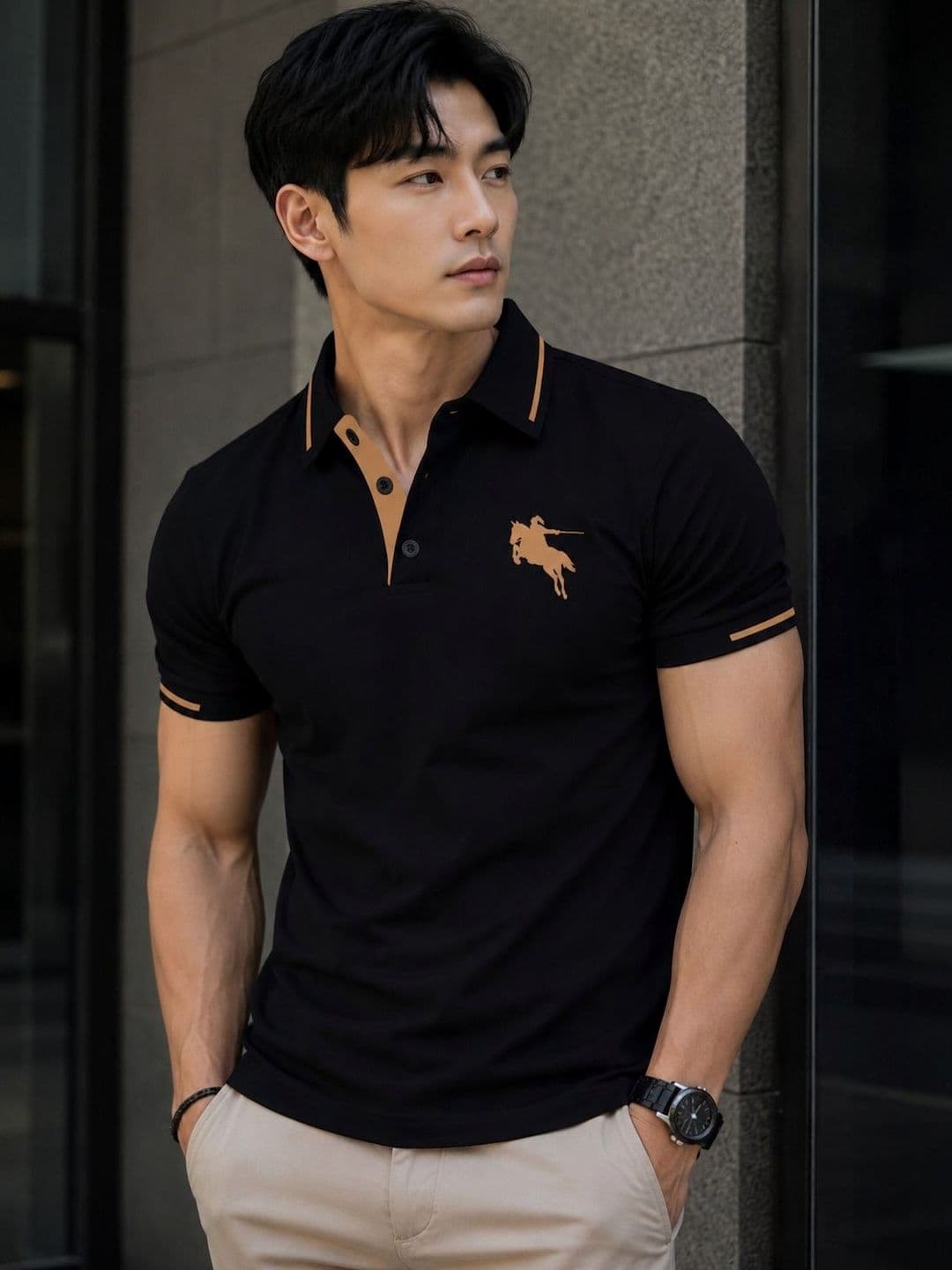 VOOTER Men Printed Polo Collar T-shirt - view 1