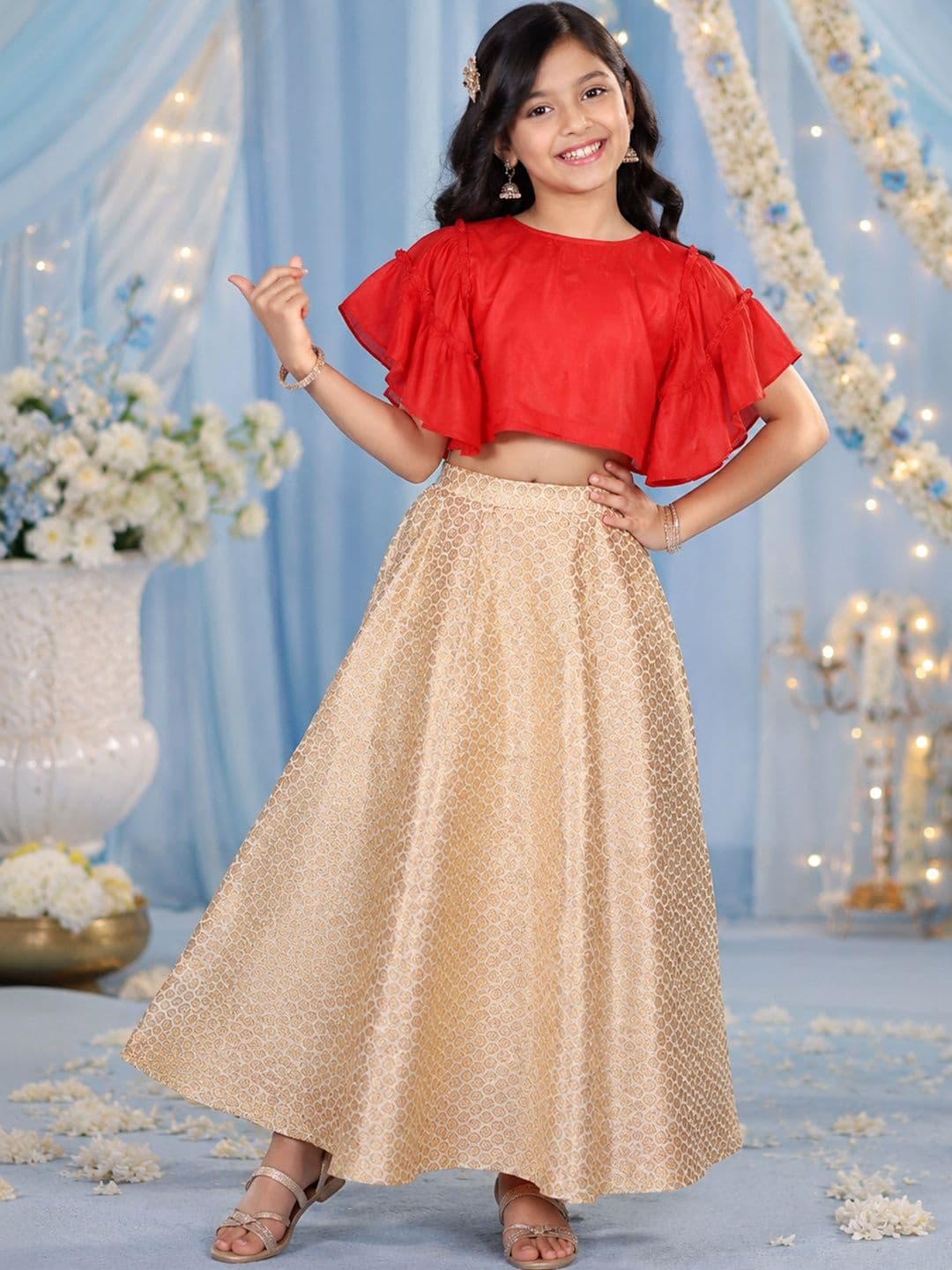 KiddoPanti Girls Ready to Wear Lehenga & - view 1