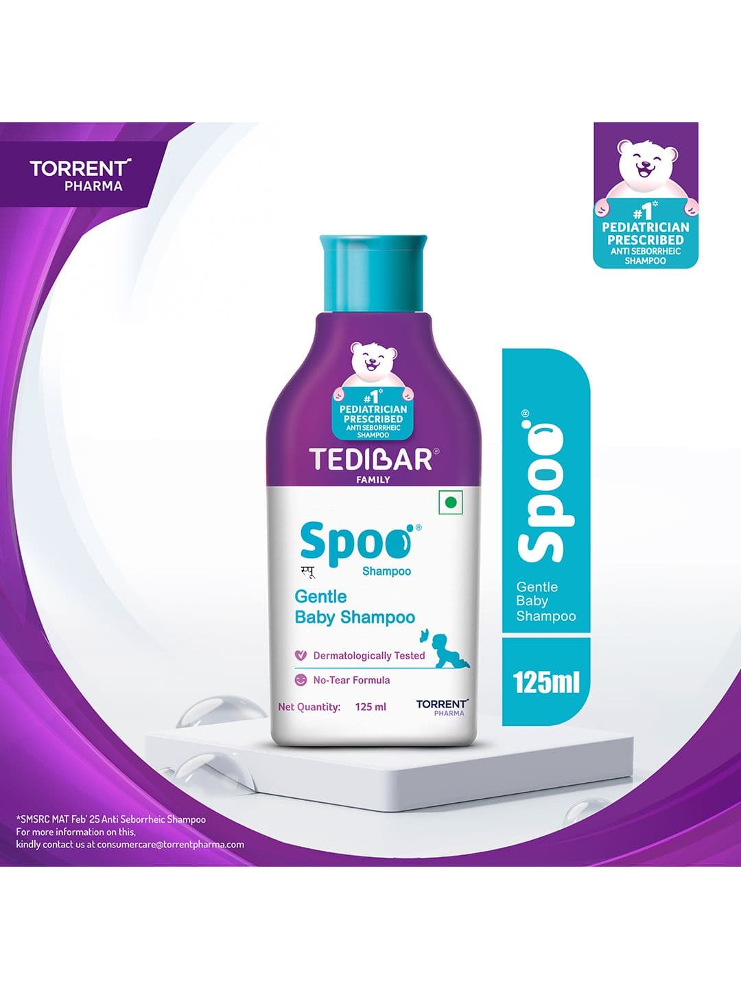 Tedibar Spoo No-Tear Formula Baby Shampoo - 125 ml - view 1