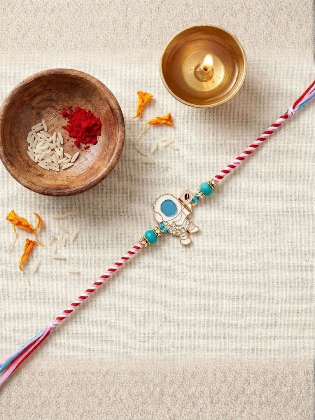 I Jewels Kids Cartoon Thread Rakhi With Roli Chawal & Rakshabandhan Card - view 1