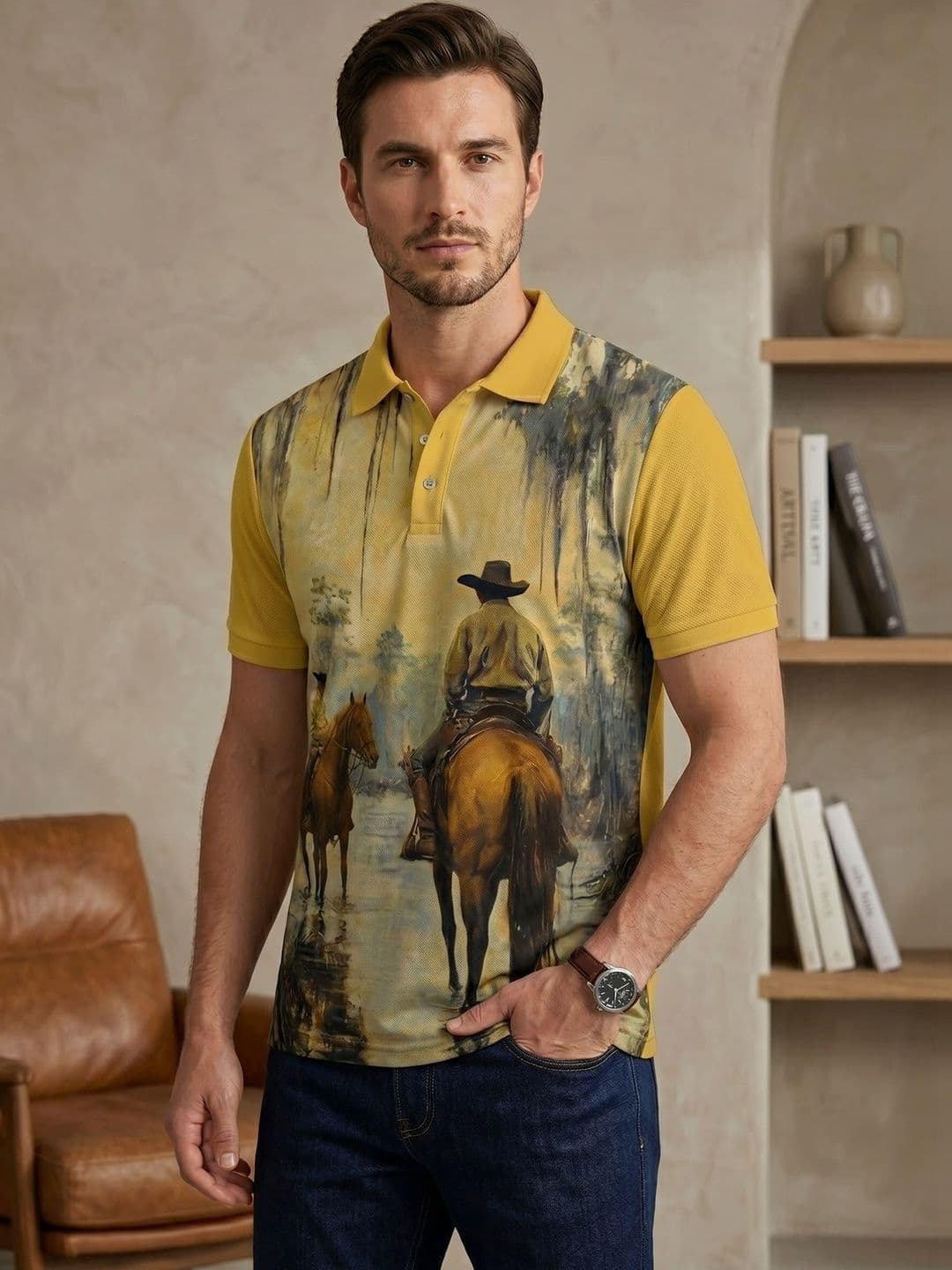 Tshirts Buddy Men Printed Polo Collar T-shirt - view 1