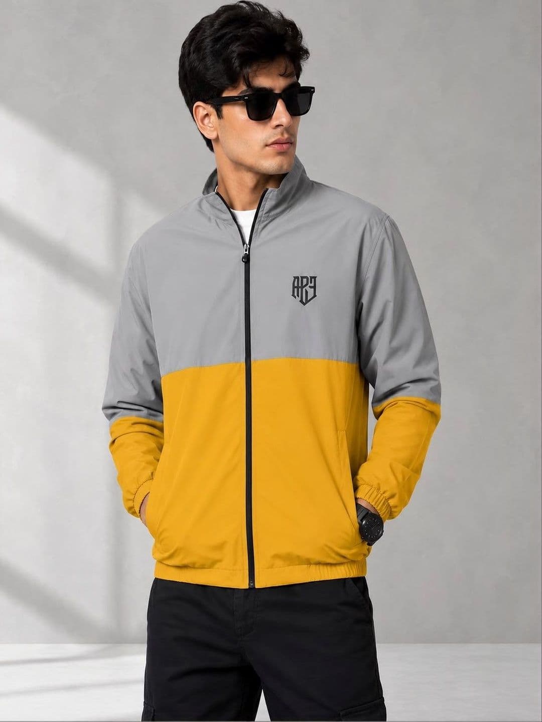 APSH.ECO Men Colourblocked Lightweight Woven Jacket - view 1