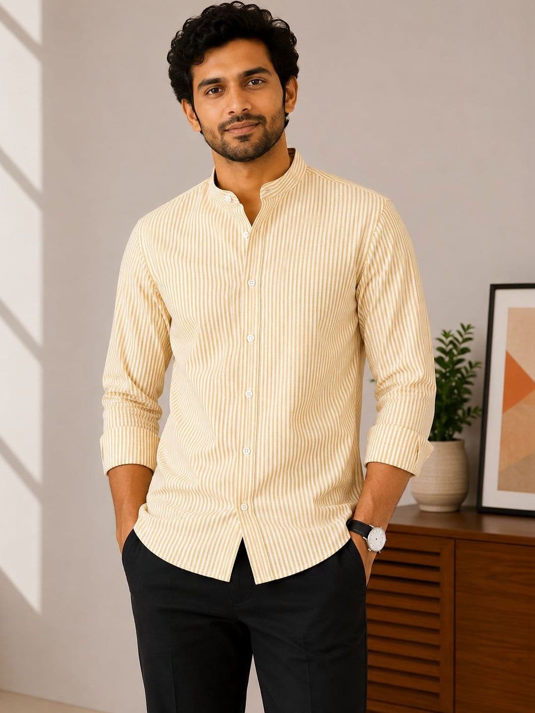 HERE&NOW Men Standard Striped Casual Shirt - view 1