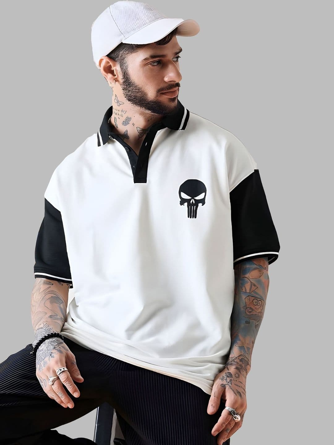 Pagalpan Men Colourblocked Polo Collar T-shirt - view 1