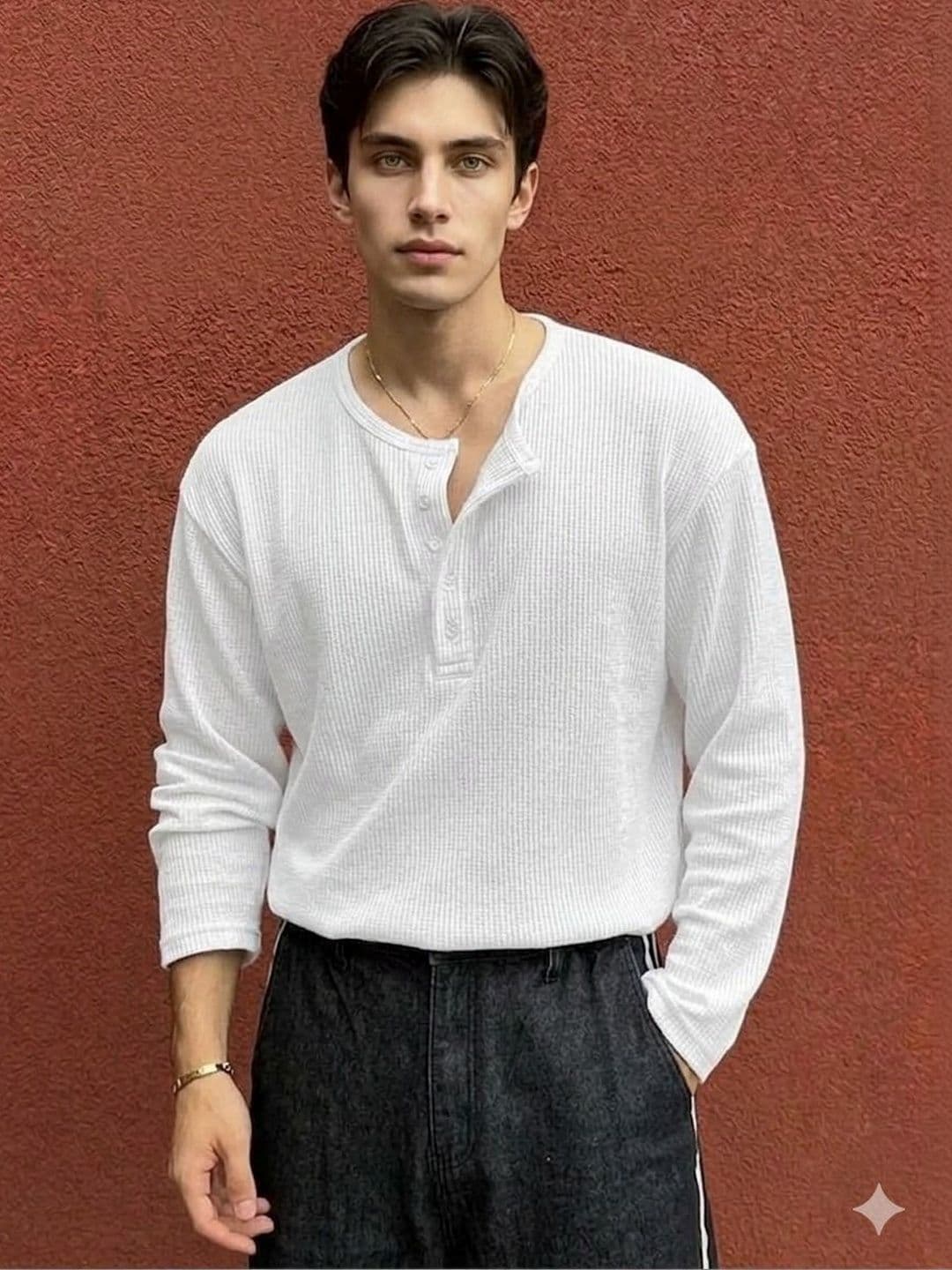 Netclick Men Henley Neck T-shirt - view 1