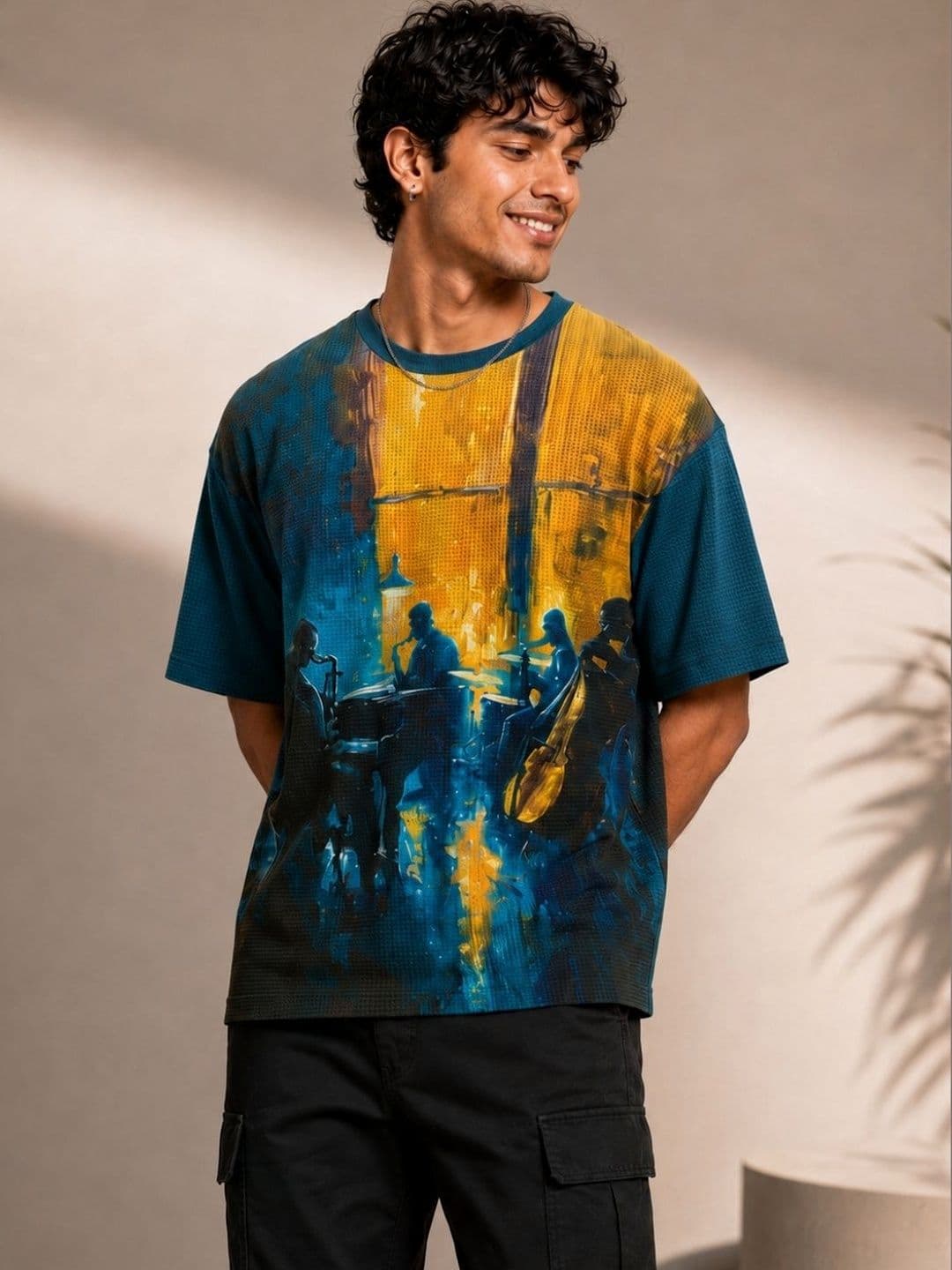 Tshirts Buddy Men Printed Drop-Shoulder Sleeves T-shirt - view 1
