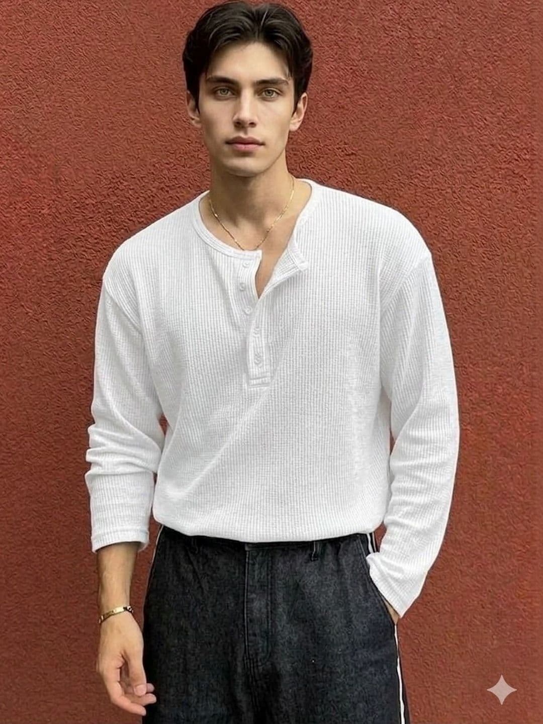 Netclick Men Henley Neck T-shirt - view 1