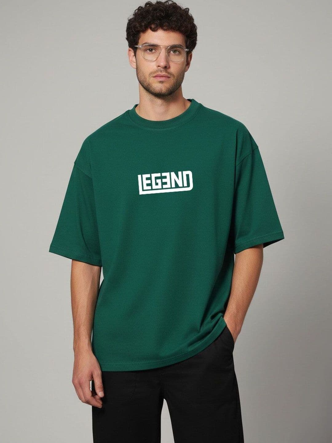 Besick Men Typography Printed Drop-Shoulder Sleeves T-shirt - view 1