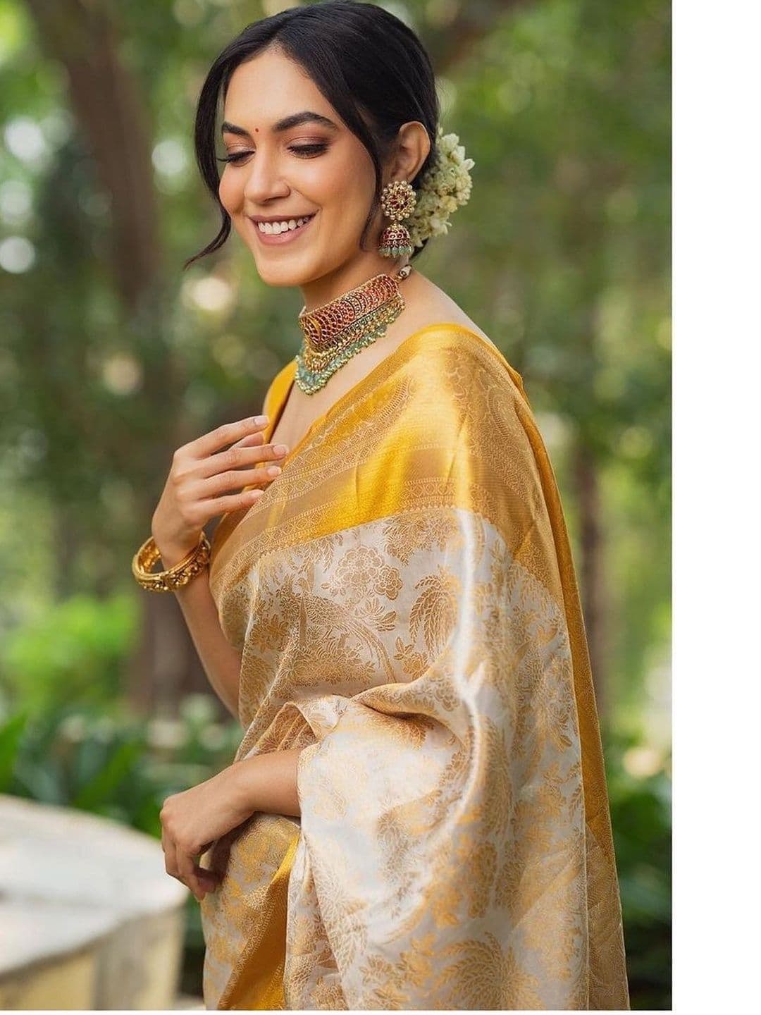 MISHRI TEX FAB Woven Design Zari Art Silk Designer Kanjeevaram Saree - view 1