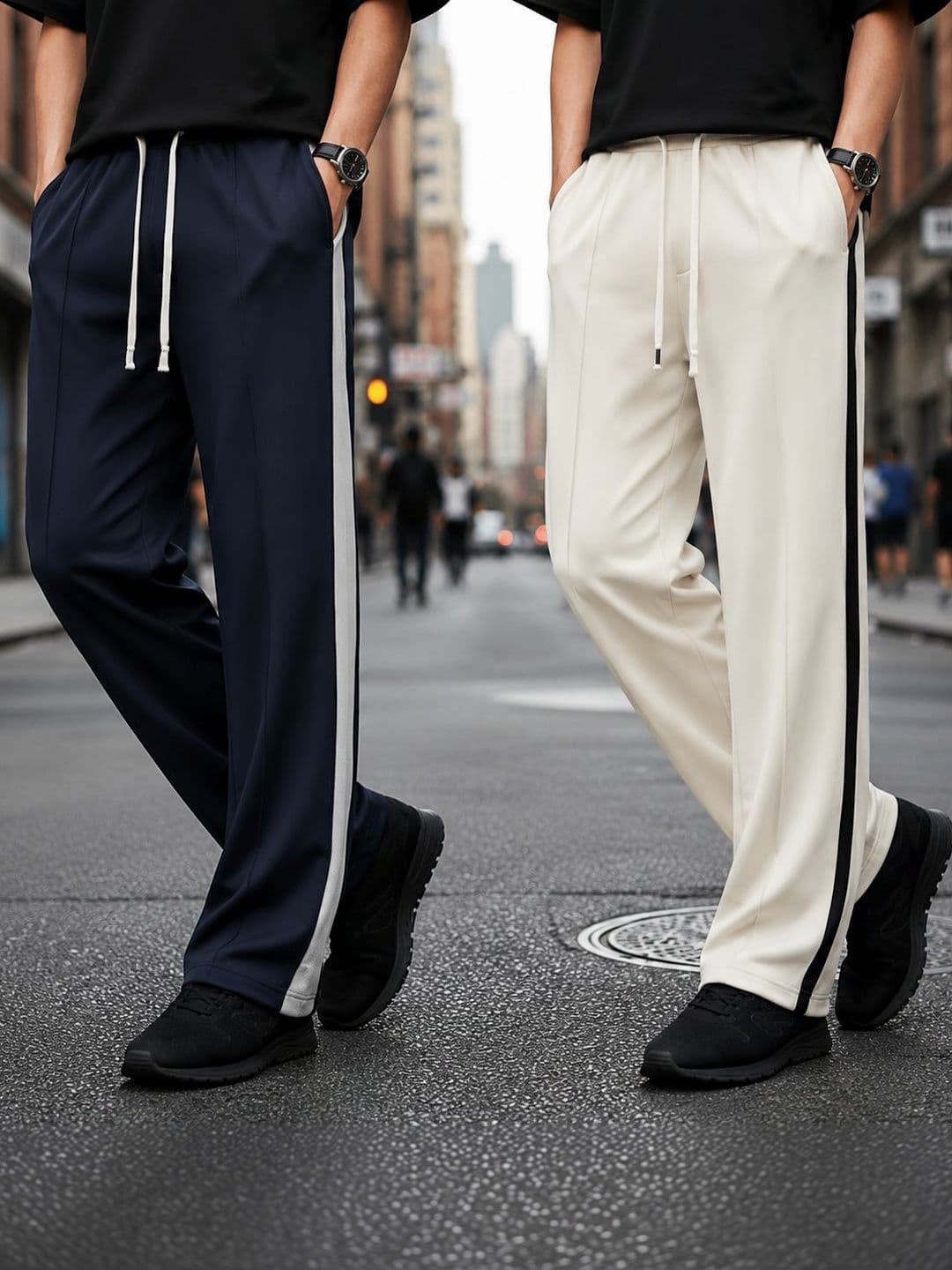 MACK JONNEY Men Pack of 2 Regular Fit Colourblocked Running Track Pants - view 1
