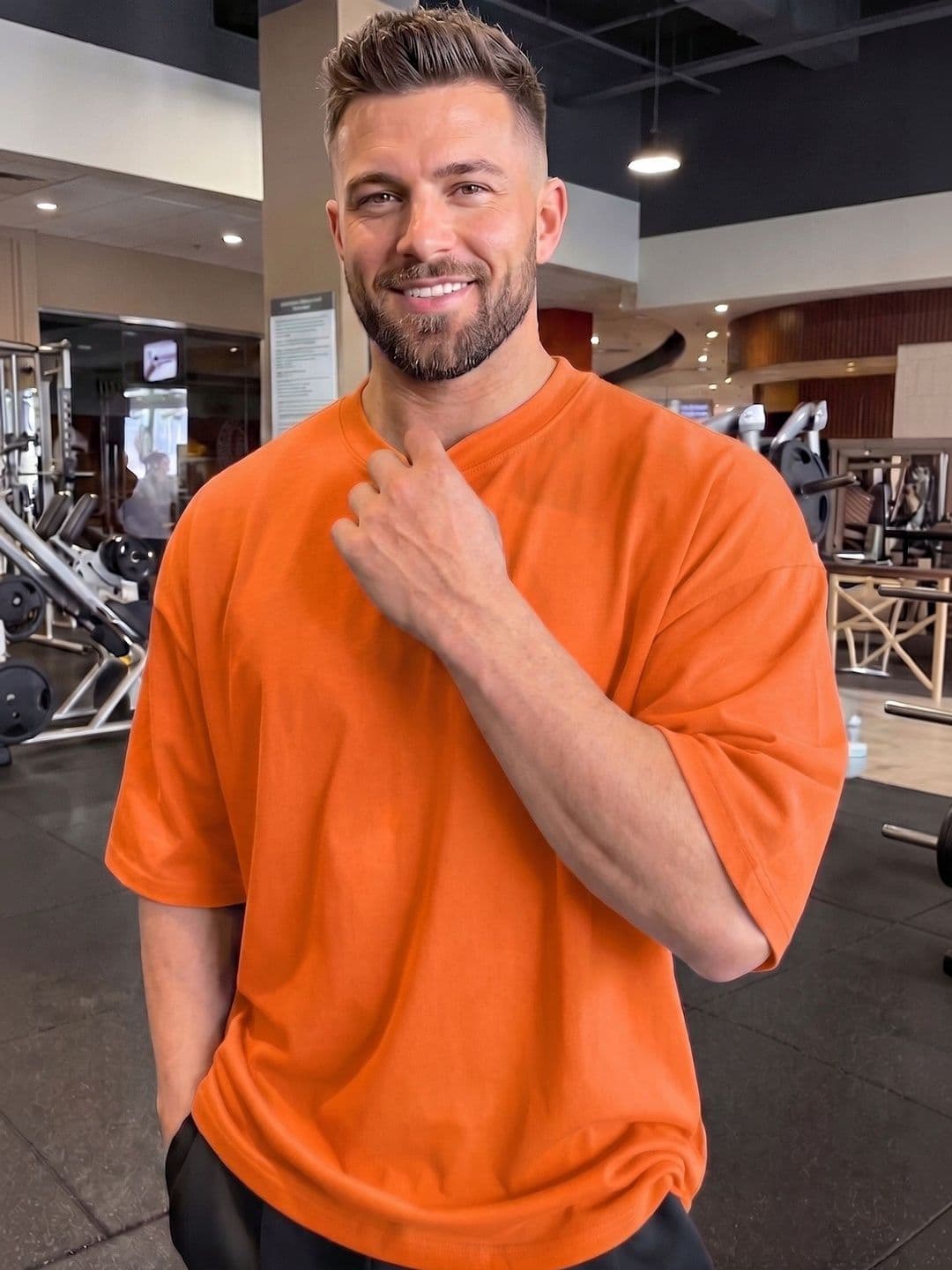 TB BLUE Men Drop-Shoulder Sleeves T-shirt - view 1