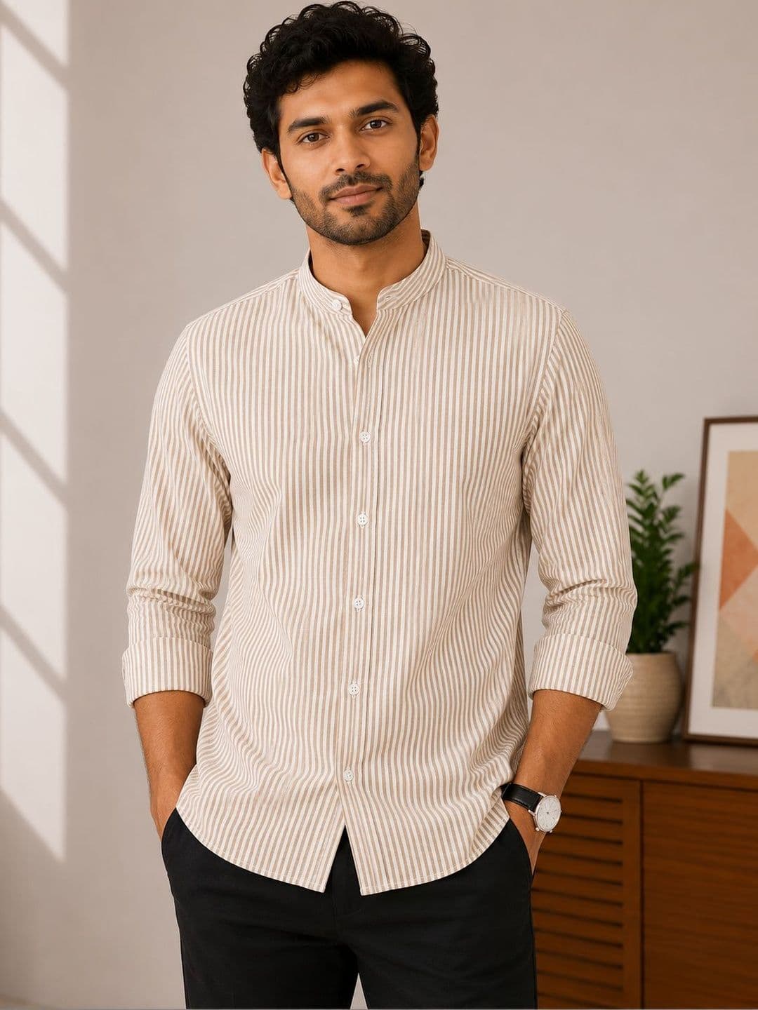 HERE&NOW Men Standard Striped Casual Shirt - view 1